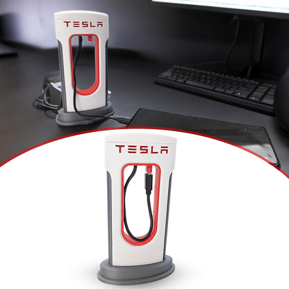 Tesla Supercharger Replica Charging Station Accessories - USB-C Compatible with Android and iPhone - Includes USB-C Cable - Gift - Made in USA