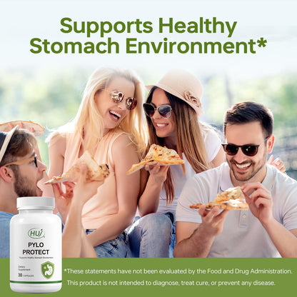 HUJ Pylo Protect - Lactobacillus Reuteri Supplement - Supports Healthy Stomach Environment - 30 Capsules