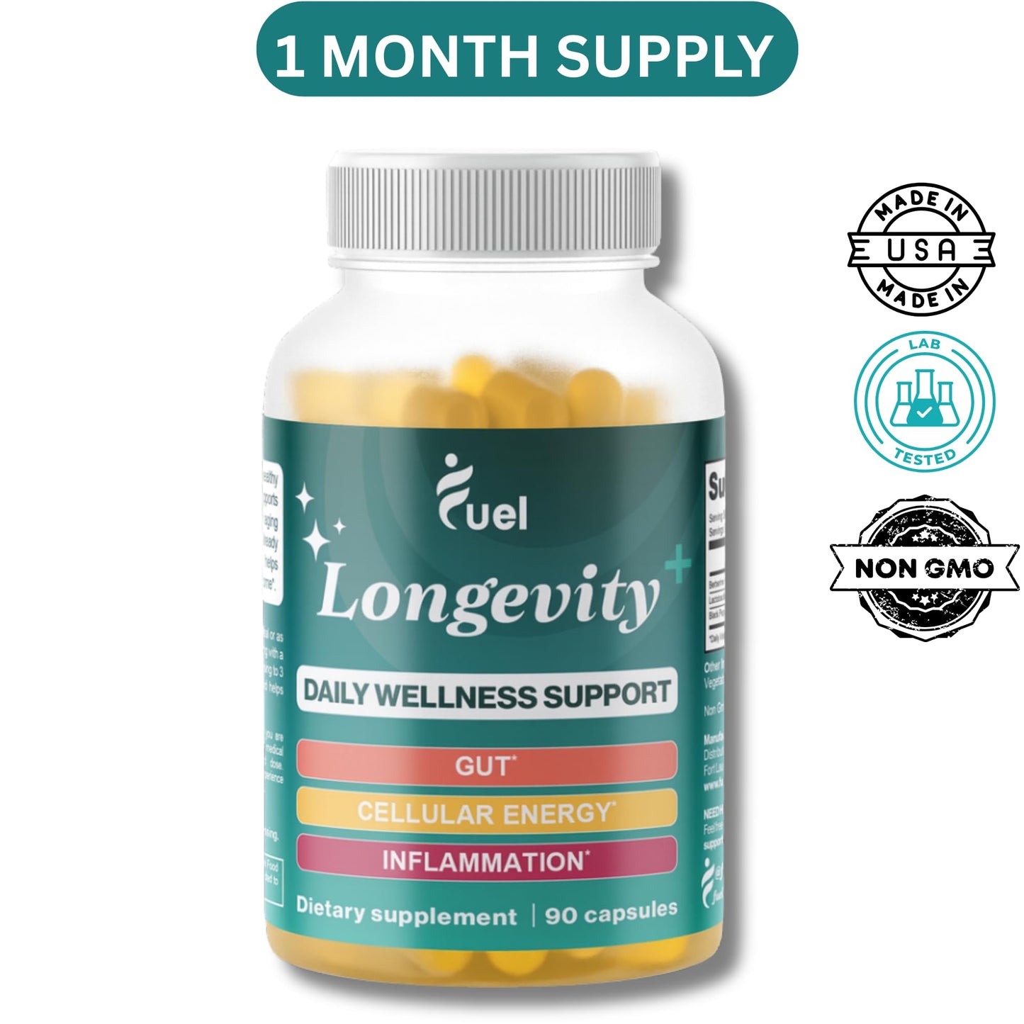 Fuel Natural Liposomal Berberine HCL Supplement – Supports Metabolism, Hunger, Hormone Balance, Energy for Women & Men - Healthy Aging and Longevity Support - Metabolic Berberine 1000mg Capsules