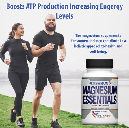 Dr. Nandi's Triple Magnesium Complex Supplement – Magnesium Citrate, Malate & Glycinate – Supports Sleep, Stress, Muscle, Nerve & Heart Health – High Absorption Formula – 235MG – 60 Capsules