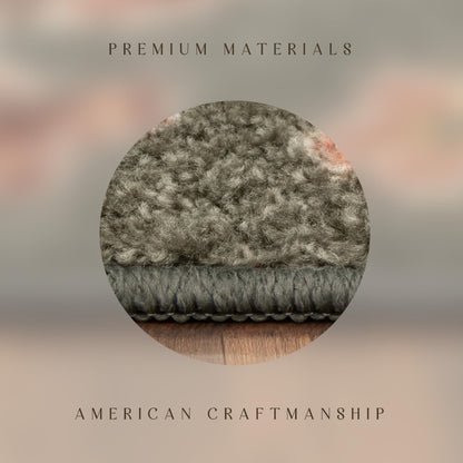 Maples Rugs Gardena Floral Area Rugs – Made in USA – Low Pile, Non Slip Pet–Friendly Mat for Bedroom, Office, Living & Dining Room, 5' x 7', Gray