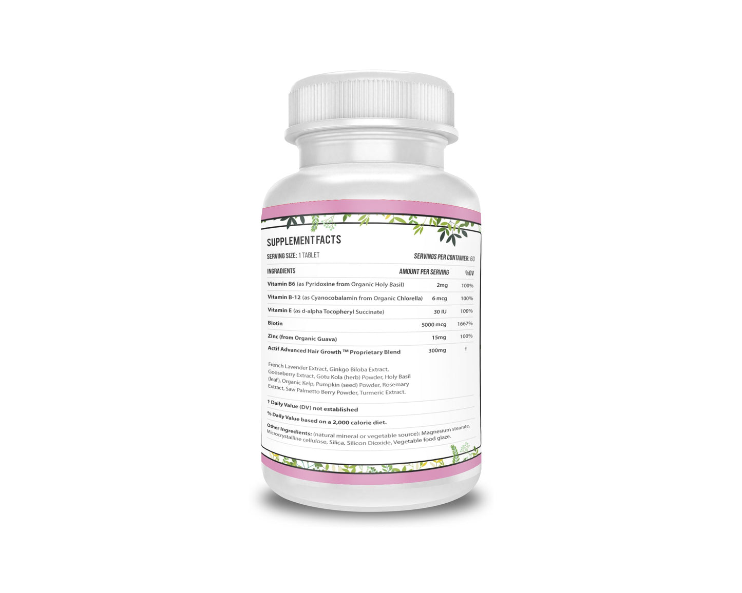 Actif Hair Growth for Women Mega Support 10+, Non-GMO, Stops 99% Hair Loss, Made in USA, 60 Count