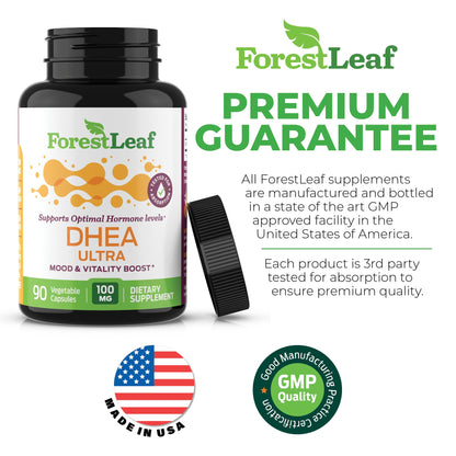 DHEA 100mg | DHEA Supplement for Women | DHEA Supplement for Men | Pure High Strength Micronized Dehydroepiandrosterone | Supports Energy, Hormone Balance, Anti-Aging, Mood | 90 Caps (3-Month Supply)