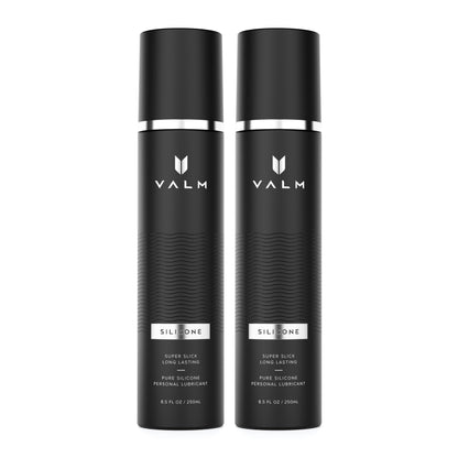 Valm Silicone Lube, Long Lasting, Silicone-Based Personal Lubricant for Men, Women, & Couples, 8.5 Fl Oz (Pack of 2)