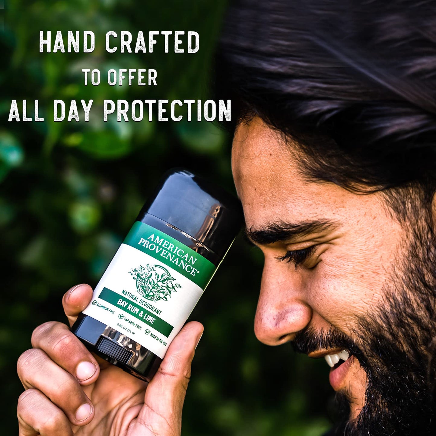 American Provenance All Natural Deodorant for Men and Women- Aluminum Free Deodorant that Lasts All Day - Made in the USA with Essential Oils & Cruelty Free - Bay Rum & Lime (1 Pack)