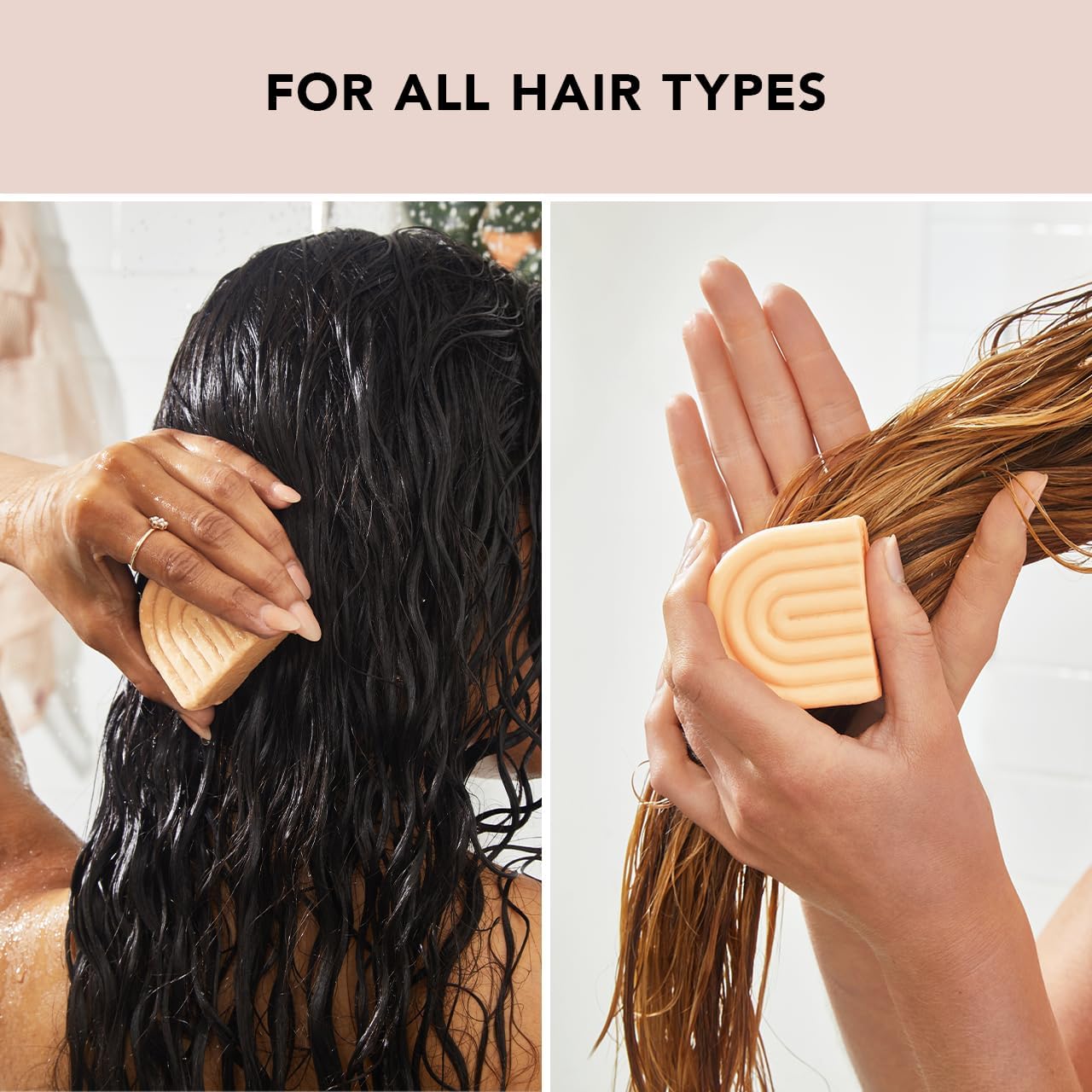 Kitsch Castor Oil Shampoo Bar & Coconut Oil Conditioner Bar – Nourishing Shampoo and Conditioner Set for Dry, Damaged Hair – Strengthening Hair Care, Hydrating & Deep-Moisturizing - 2pc set