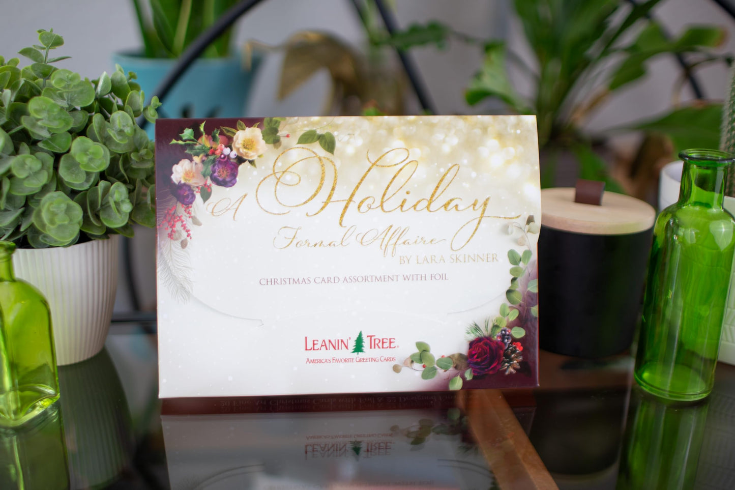 Leanin' Tree - Made In USA - A Holiday Formal Affaire by Lara Skinner - Pack of 20 Boxed Christmas Cards with Envelopes Merry Christmas Cards 2025 Bulk, Perfect for Sending Xmas Holiday Greetings