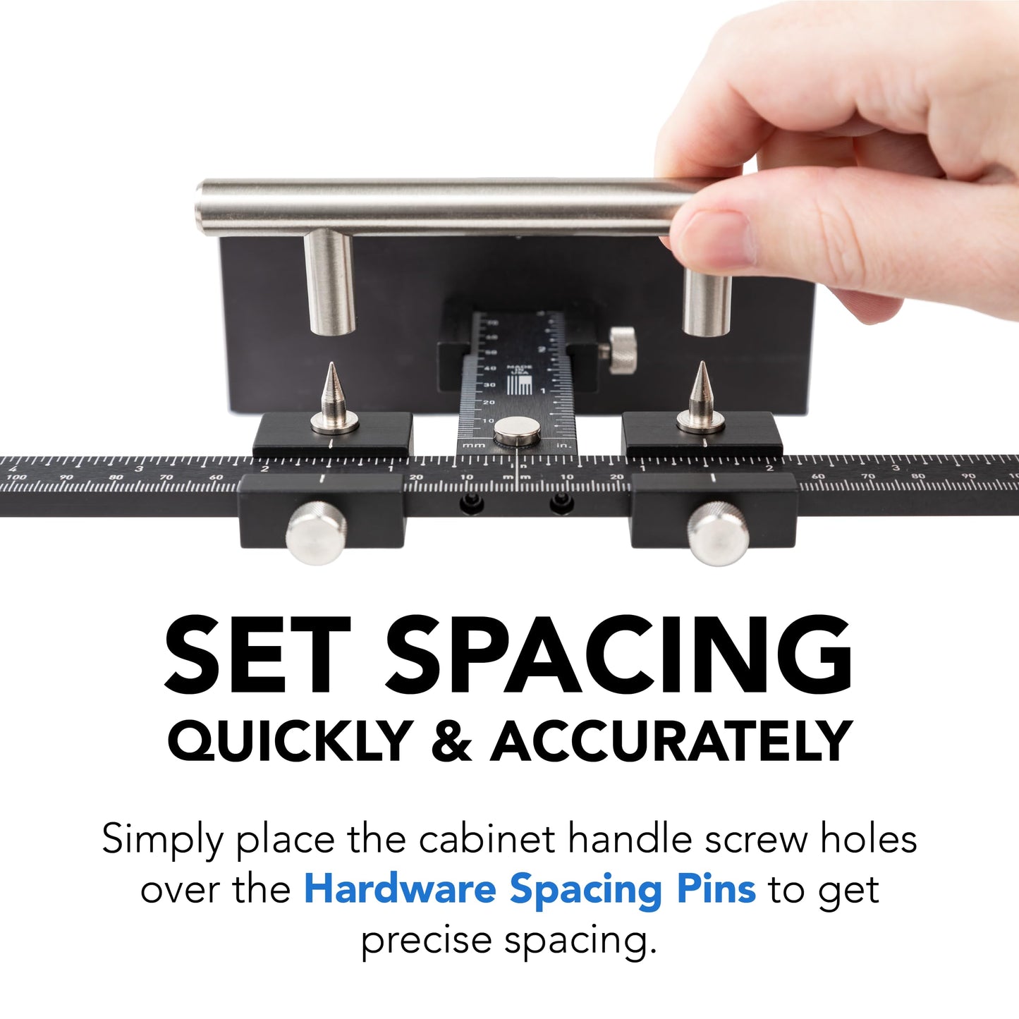 True Position Tools The Original Cabinet Hardware Jig - Made in USA - Most Accurate Tool for Knobs and Pulls - Hand Calibrated