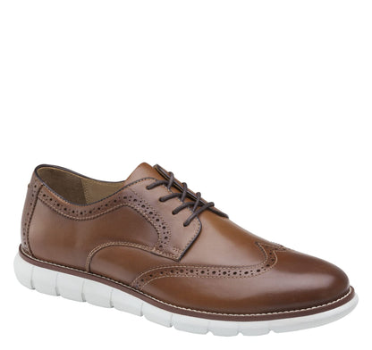 Johnston & Murphy Men's Holden Wingtip Tan Full Grain 10 M US