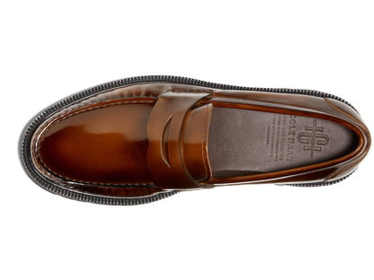 Cole Haan Men's American Classics Penny Loafer, Dark Chocolate/Light Amber Brushoff/Black, 8