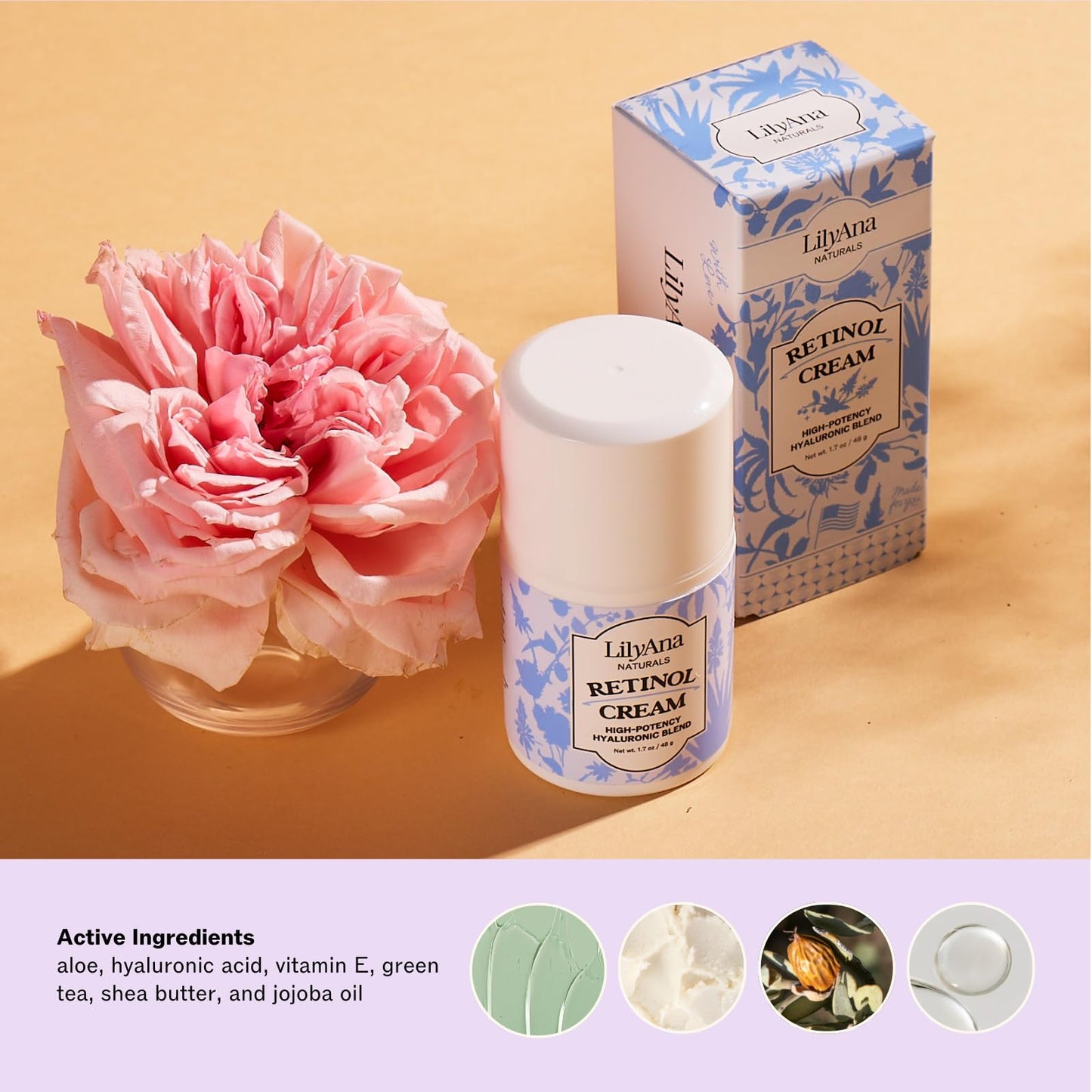 LilyAna Naturals Ageless Beauty Trio Skincare Set - Retinol Cream 1.7 oz, Charcoal Face Scrub 3 oz, Vitamin C Serum 1 oz - Anti Aging Wrinkle Cream for Face and Brightening Serum and Facial Scrub