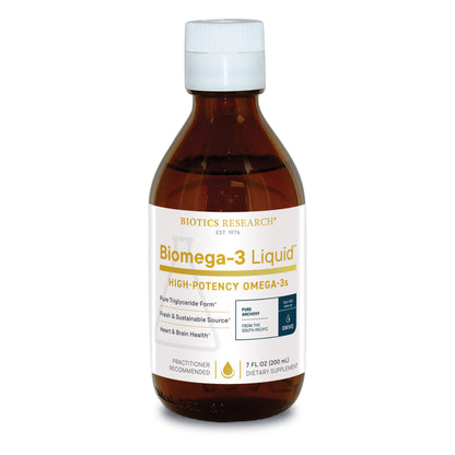 Biotics Research Biomega 3 Liquid™ Highly Concentrated Omega 3 Fish Oil Liquid, Sustainably Sourced, Traceable, Pure 2490 mg of EPA DHA Omega 3 Fatty Acids per TSP 1040 mg DHA 7 Fl Ounces 200ml 40 SVG