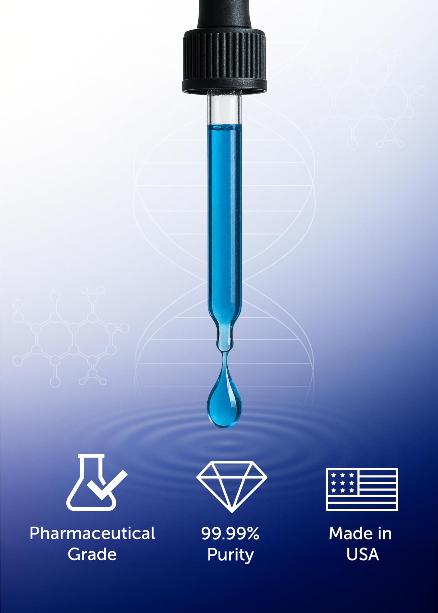 Lunakai PRO USA Made Methylene Blue Pharmaceutical Grade – 99.99% Pure USP Grade 1% Methylene Blue Drops for Humans – Cognitive & Focus Support Supplement