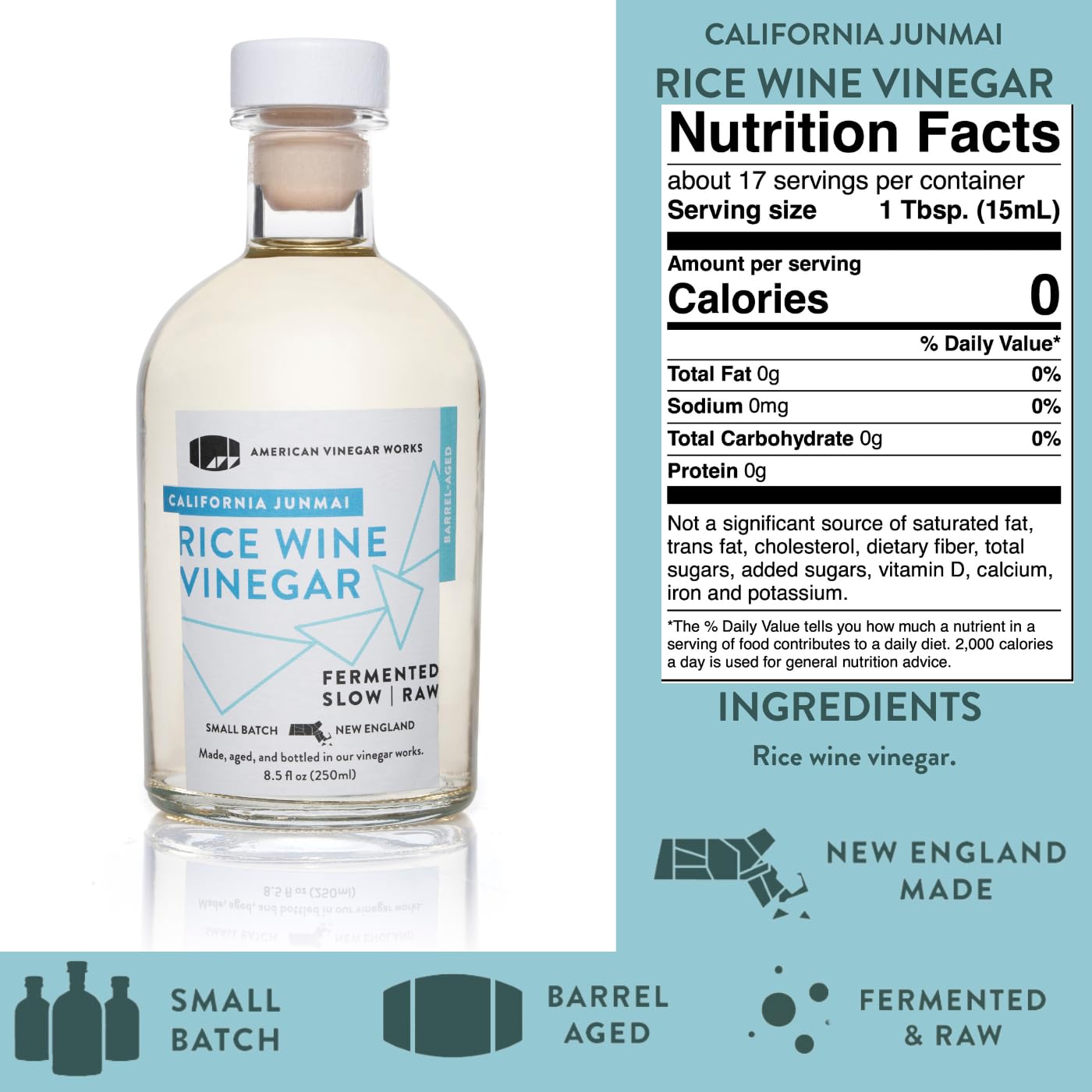 American Vinegar Works - Essential Kitchen Vinegars & Extra Virgin Olive Oil Gift Set - Includes Apple Cider, Red Wine, Rice Wine, and Chardonnay Wine Vinegars (8.5oz ea) with a EVOO (16.9oz)