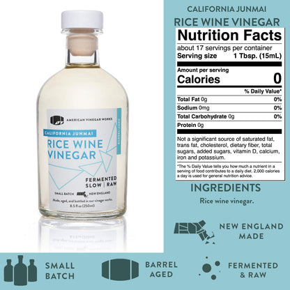 American Vinegar Works - Essential Kitchen Vinegars & Extra Virgin Olive Oil Gift Set - Includes Apple Cider, Red Wine, Rice Wine, and Chardonnay Wine Vinegars (8.5oz ea) with a EVOO (16.9oz)