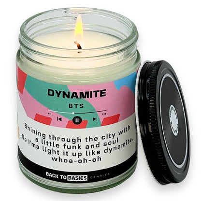 Back to Basics Candles | Dynamite - 9oz Soy Wax Cucumber Melon Scented Candle for Home Decor, Birthday Gifts for Women, Men, Best Friend | Relaxing Aromatherapy Made in USA
