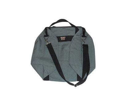 Club Bag For Gym, Overnight Bag, Perfect For Overhead Bin, Made in USA.(Gray)