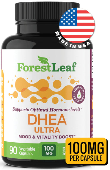 DHEA 100mg | DHEA Supplement for Women | DHEA Supplement for Men | Pure High Strength Micronized Dehydroepiandrosterone | Supports Energy, Hormone Balance, Anti-Aging, Mood | 90 Caps (3-Month Supply)