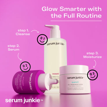 serum junkie SMOOTH Retinol and Peptide Serum with Encapsulated Retinol, Bakuchiol, Matrixyl 3000, Melatonin, Vitamin E, Anti-Aging, Targets Fine Lines, Uneven Texture, Dullness, 1 fl oz