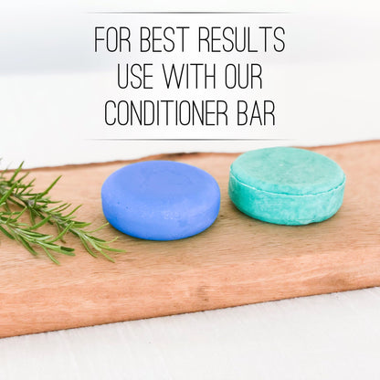 Solid Shampoo Bar, Made With Natural & Organic Ingredients, Sulfate-Free, Cruelty-Free & Vegan 3 Ounce Bar (Rosemary & Peppermint)