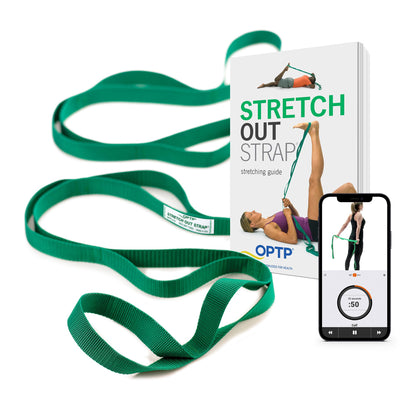 OPTP The Original Stretch Out Strap with Exercise Book, USA Made Top Choice Stretch Out Straps for Physical Therapy, Yoga Stretching Strap or Knee Therapy Strap