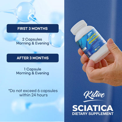 Sciatic Nerve Relief: Advanced Support Supplement for Sciatica – Potent Alpha Lipoic Acid & Turmeric & Herbal Relief Ingredients – Made in USA, 120 Capsules (120 Count (Pack of 1), Unflavored)