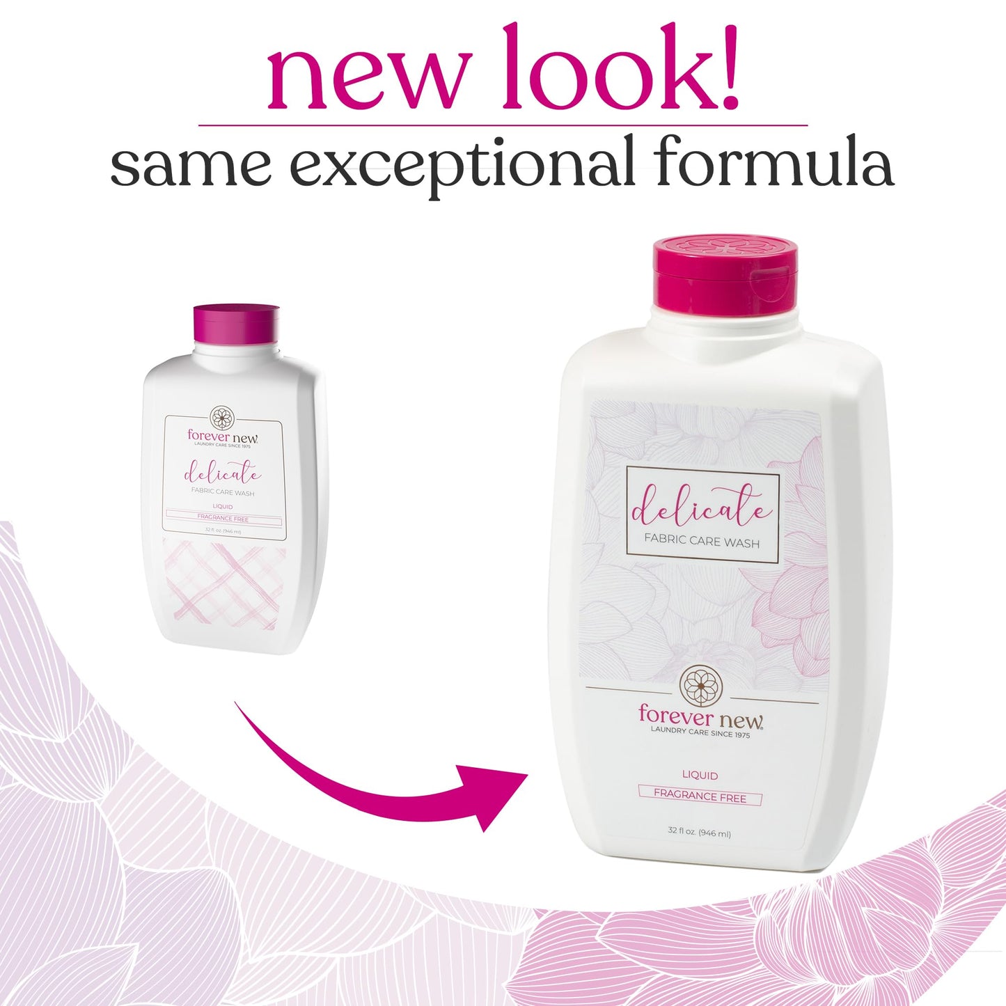 FOREVER NEW Liquid Laundry Detergent - Fabric Care Wash - Unscented, 32 Fl Oz