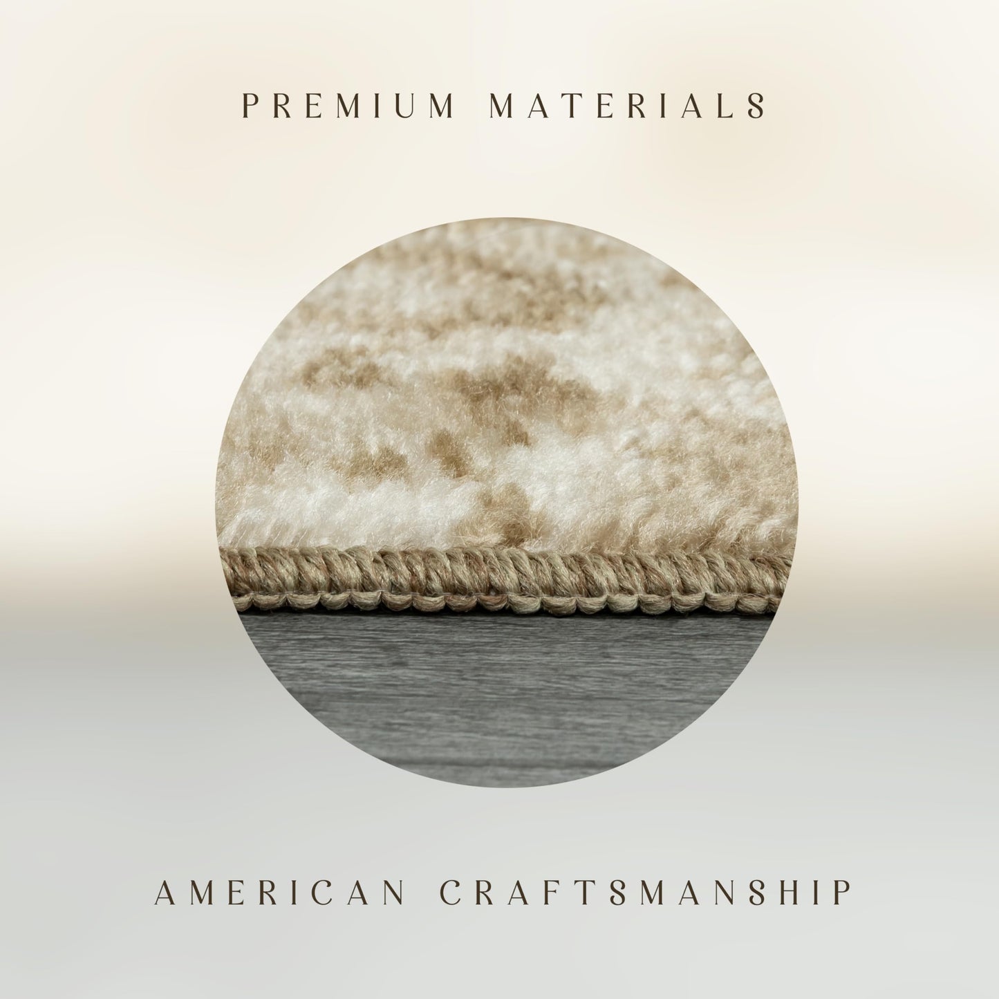 Maples Rugs Vivian Medallion Runner Rug - Made in USA - Washable, Non Slip, Indoor Carpet for Hallway, Kitchen, and Laundry Room, 2'6 x 5', Beige