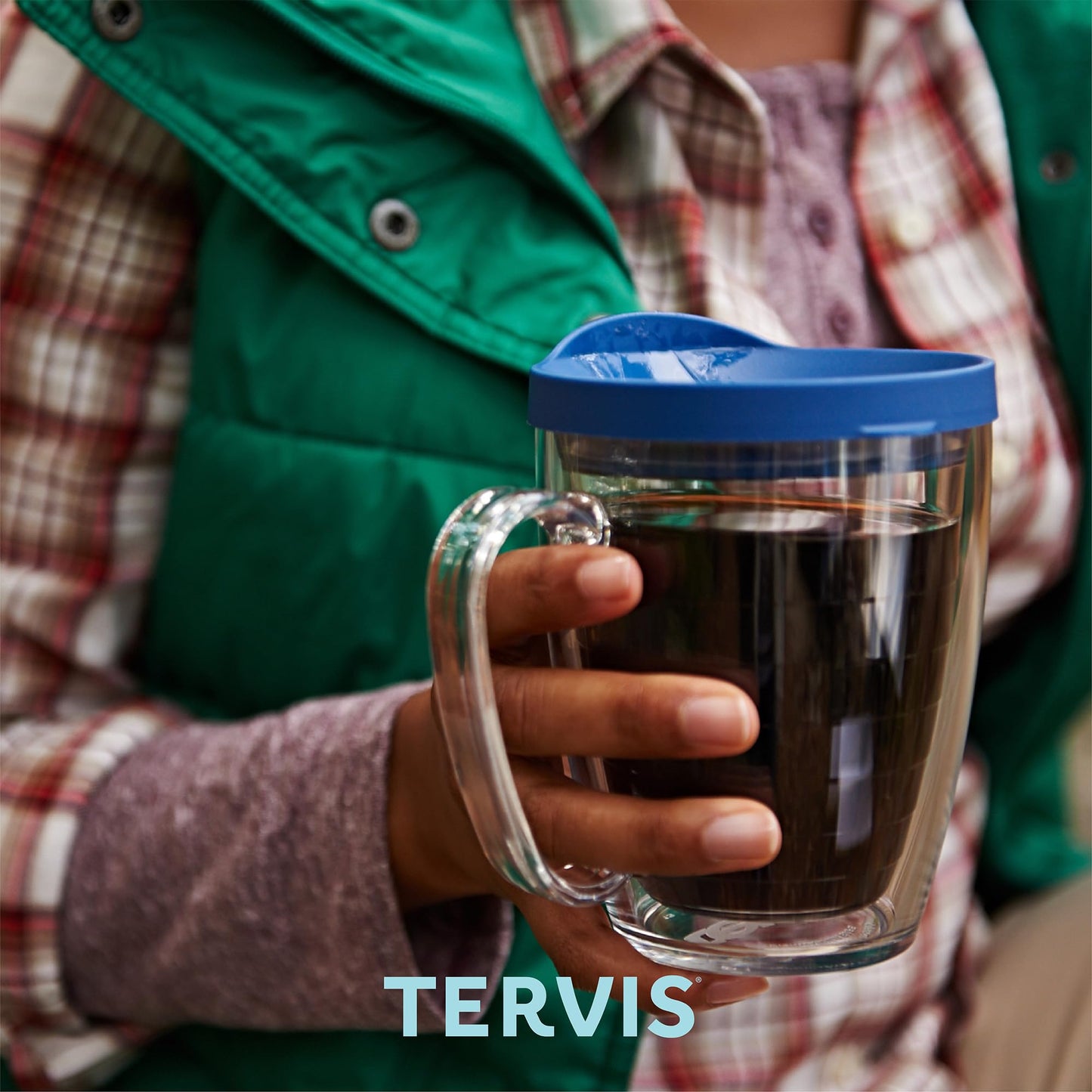 Tervis Golden Holiday Christmas Made in USA Double Walled Insulated Tumbler Travel Cup Keeps Drinks Cold & Hot, 16oz Mug, Classic