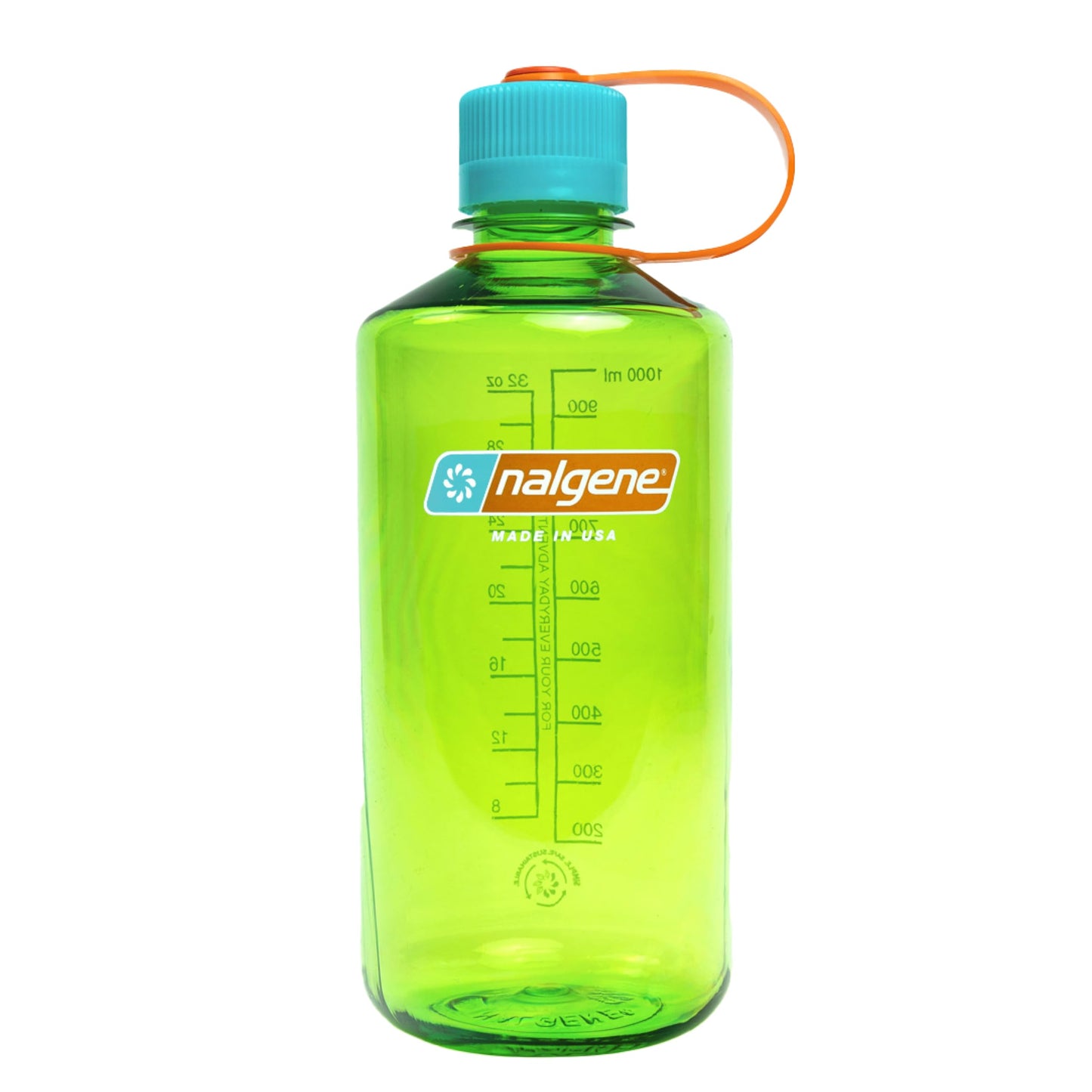 Nalgene Leak Proof Tritan BPA-Free Water Bottle - 32 oz Narrow Mouth - Made in the USA for Outdoor Use & Daily Hydration (Pear)