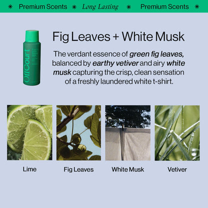 OffCourt - Natural Deodorant Body Spray for Men and Women - Aluminum Free - Whole Body Deodorant for Women and Men – Variety Pack of Citrus and Fig Leaves Scents, 3.4 Ounce (Pack of 2)