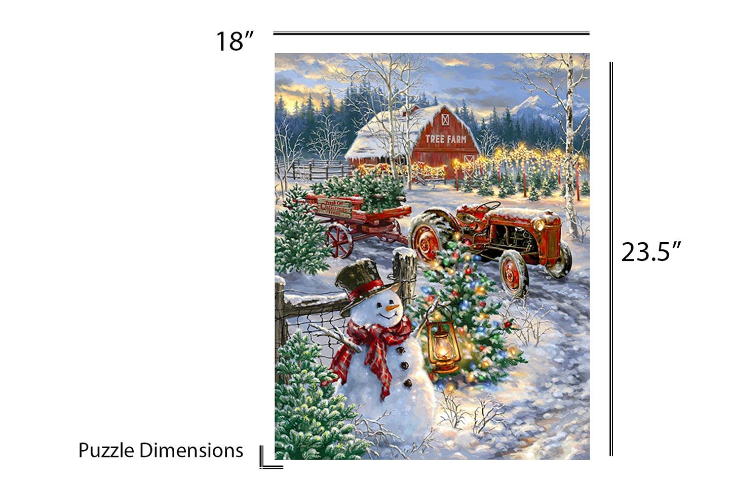 Springbok's 500 Piece Jigsaw Puzzle Christmas Tree Farm - Made in USA