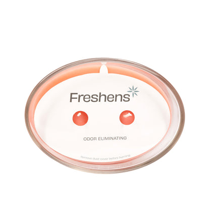 Carolina Freshens Papaya Mandarin Odor Eliminating Highly Fragranced Candle for Home Scented, Eliminates 90% of Pet, Smoke, Food and Other Smells Quickly, 2 Wick, 14 oz - Made in The USA