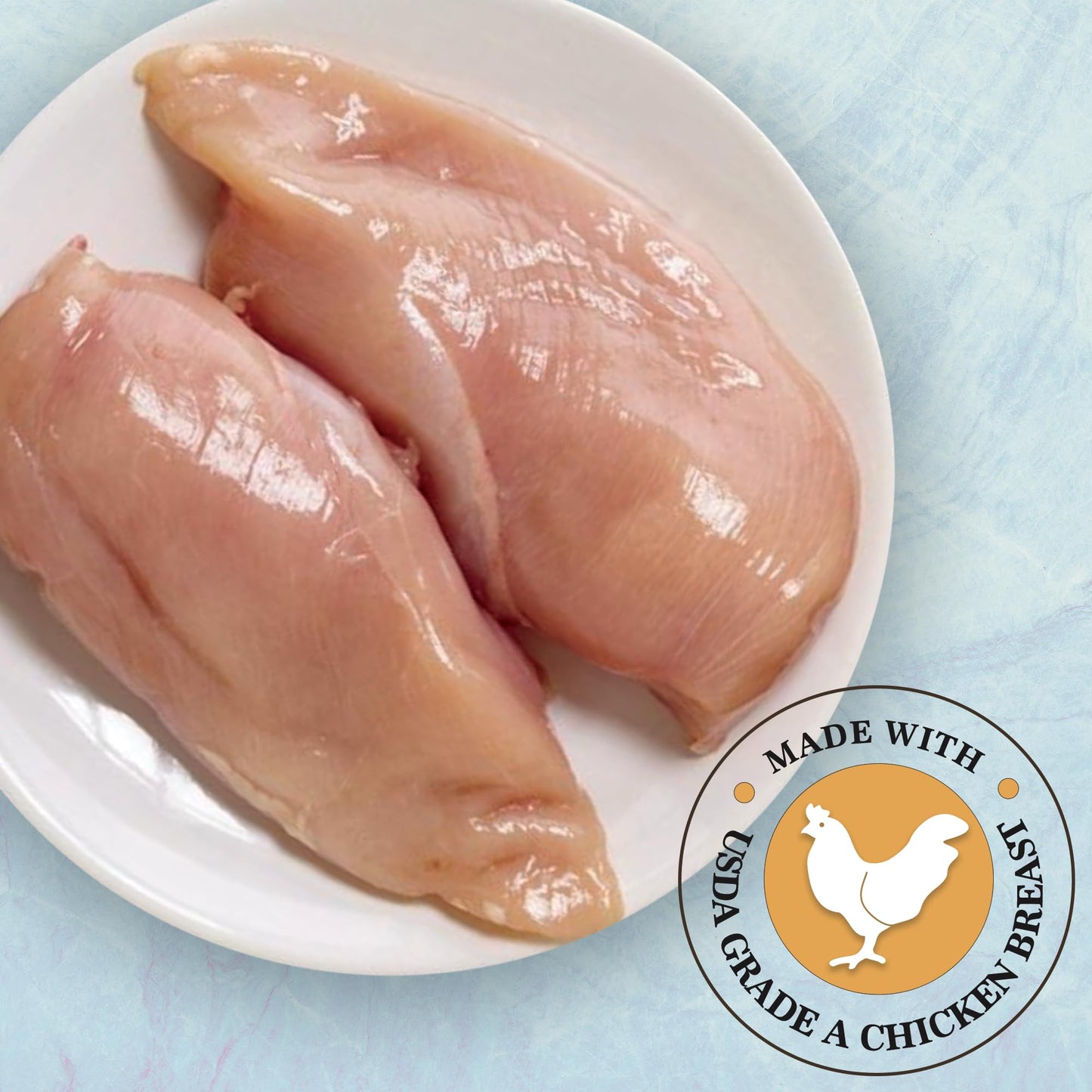 Pawfect Pets Single Ingredient Dehydrated Chicken Breast Treats for Dogs and Cats, 6oz Bag. USA Made