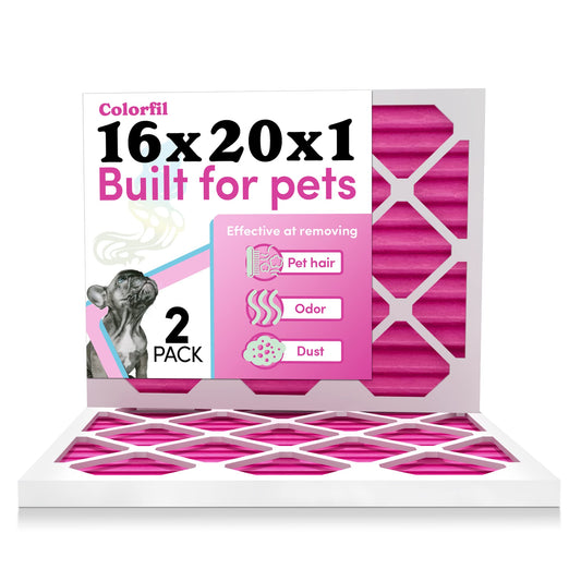 Colorfil Air Filter | Made in the USA | Color Changing | Remove Cat and Dog Odor | MERV 8 for Pet Hair Dander and Dust