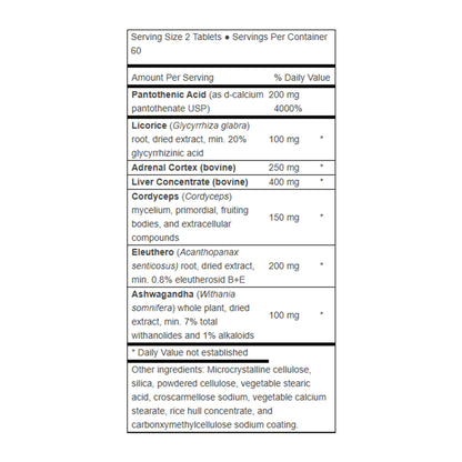 Advanced Bionutritionals Advanced Adrenal Factor – Adrenal Support Supplement – Non-GMO, Gluten-Free, Vegan – 120 Tablets