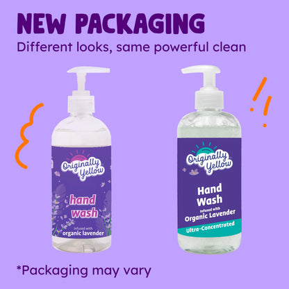 Originally Yellow Plant-Based Hand Soap All Natural Infused with Organic Lavender | Gentle Natural Hand Soap | Pet & Baby-Safe Soap, 16 Fl Oz (3-Pack)