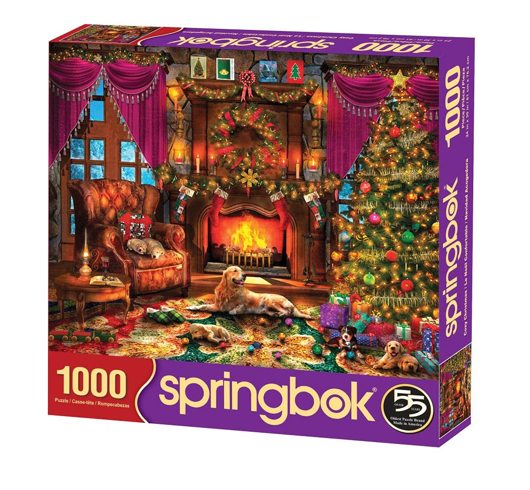 Springbok's 1000 Piece Jigsaw Puzzle Cozy Christmas - Made in USA