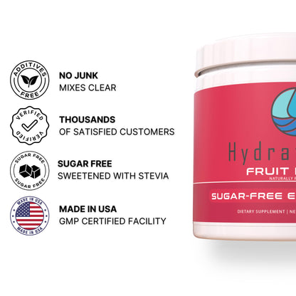 Hydrate Pro Clinical-Grade Electrolyte Powder | 1000mg High-Sodium Formula | POTS & Dysautonomia Support | Sugar-Free | 45 Servings (Fruit Punch)