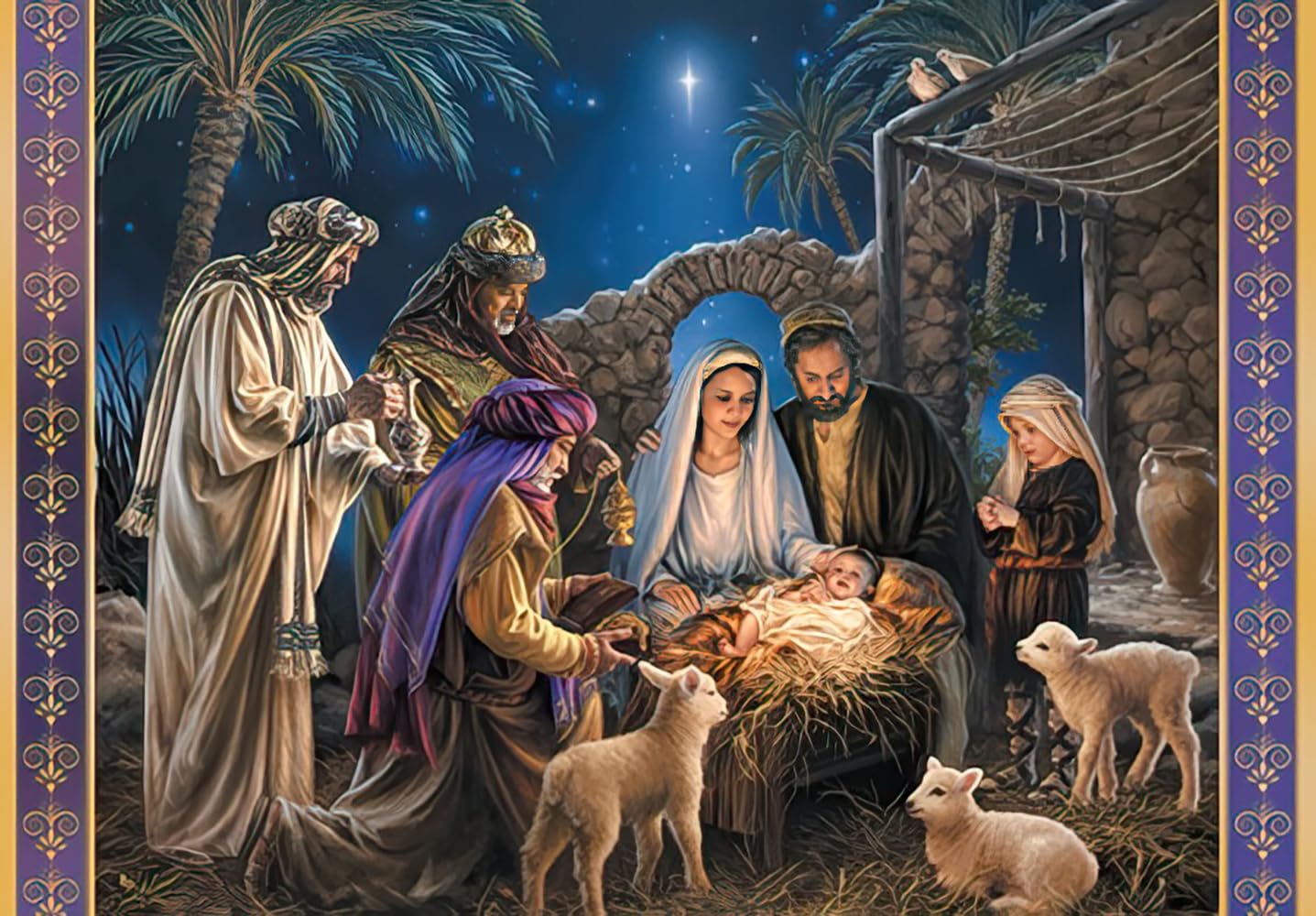 Leanin' Tree - Made In USA - 20 Religious Christmas Cards Boxed with Envelopes, Merry Christmas Cards 2025, Send Heartfelt Messages for the Season of Faith and Joy