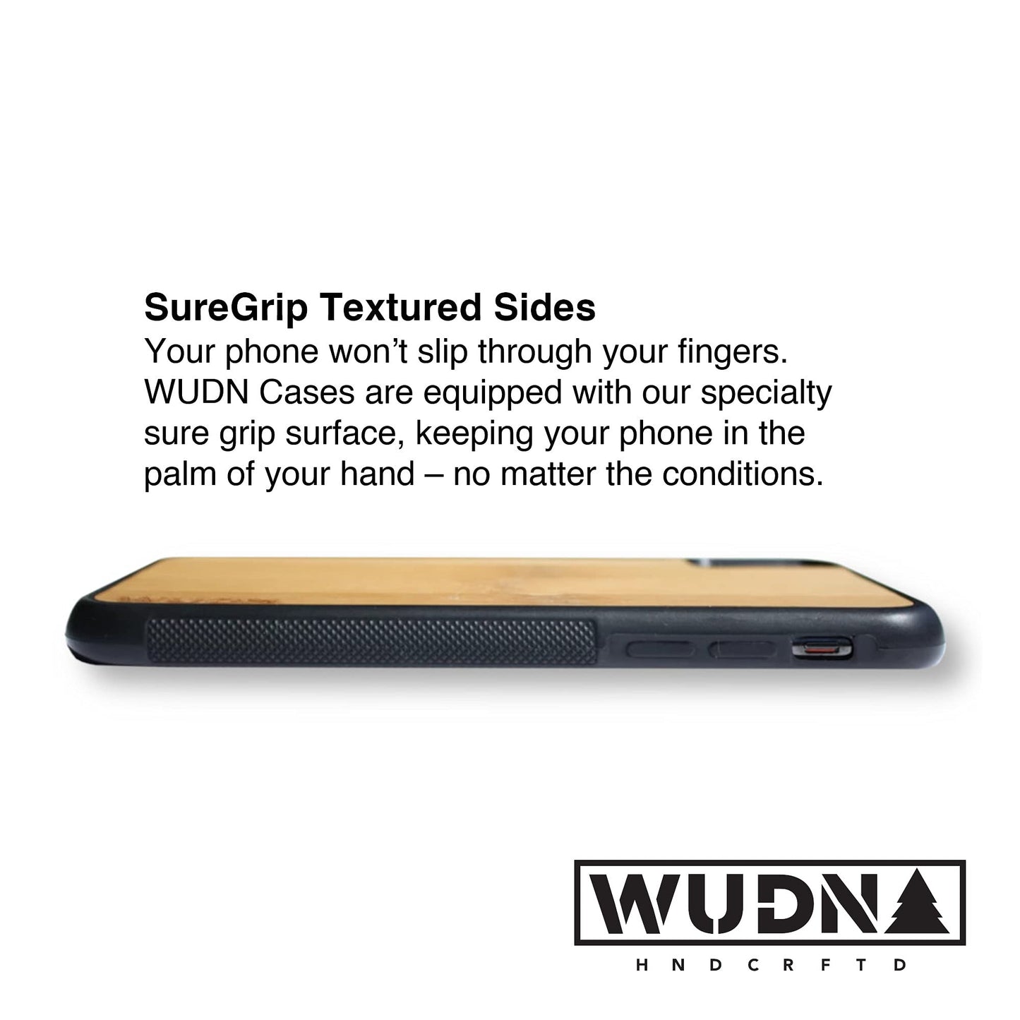 WUDN Slim Wooden Phone Case Compatible with Apple iPhone 12 Pro Max (Peace)