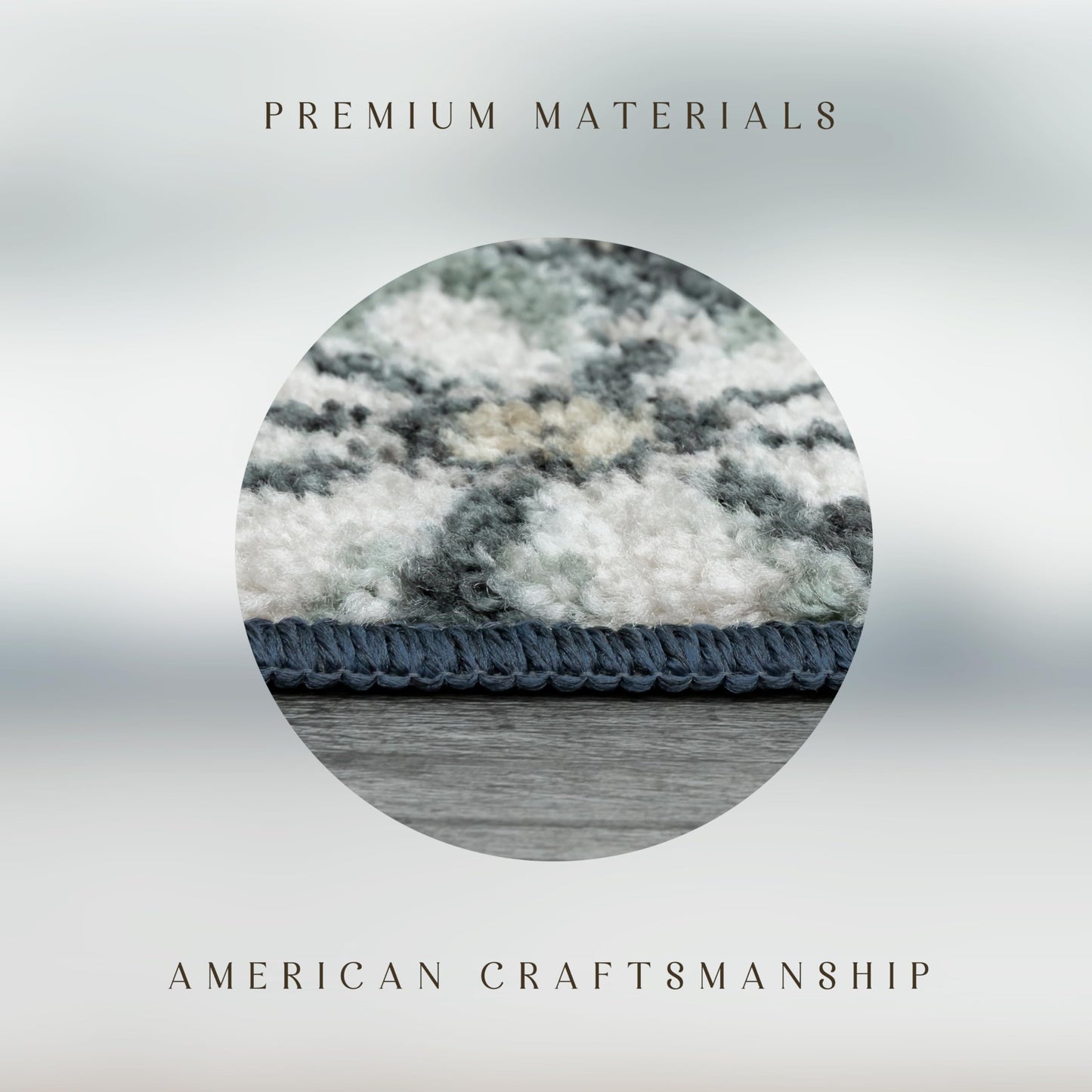 Maples Rugs Reggie Floral Runner Rug - Made in USA - Washable, Non Slip Indoor Carpet for Kitchen, Hallway, and Laundry Room, 1'8 x 5, Persian Blue