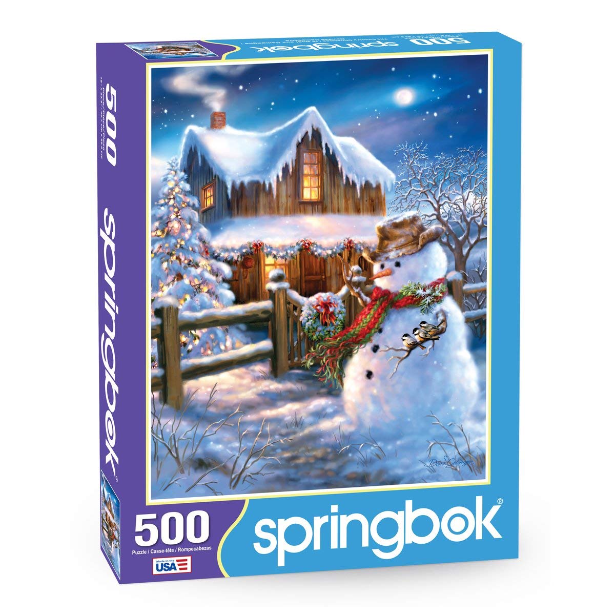 Springbok's 500 Piece Jigsaw Puzzle The Country Christmas - Made in USA