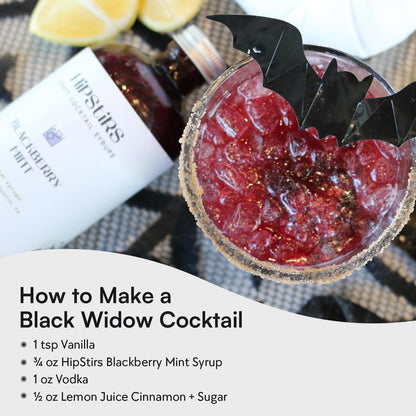 HipStirs Blackberry Mint Syrup for Cocktails - Real Ingredients Make our Blackberry Syrup for Drinks Perfect for a Sangria Mix (8 Fl Oz)