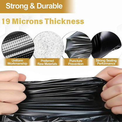 55-60 Gallon Trash Bags, 150 Count 38x55" Large Garbage Bags, Made in USA, High Density Multi-Use Lawn Leaf bags, Heavy Duty Waste Bags, Large Trash Liners for Kitchen Yard Outdoor Commercial Use