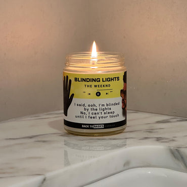 Back to Basics Candles | Blinding Lights - 9oz Soy Wax Lavender Scented Candle for Home Decor, Birthday Gifts for Women, Men, Best Friend | Relaxing Aromatherapy Made in USA