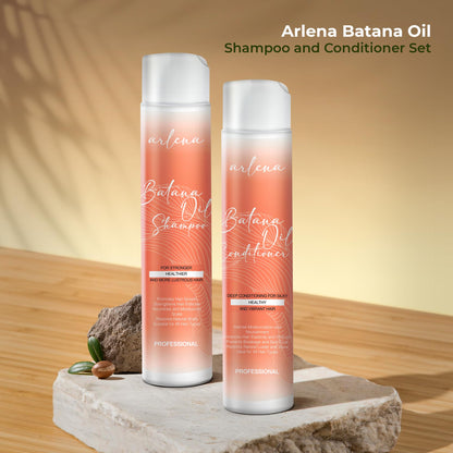 Arlena Batana Oil Shampoo and Conditioner Set - Made in USA - Promotes Hair Growth, Deep Conditioning, Nourishing & Moisturizing for Silky, Healthy, Lustrous Hair - Ideal for All Hair Types