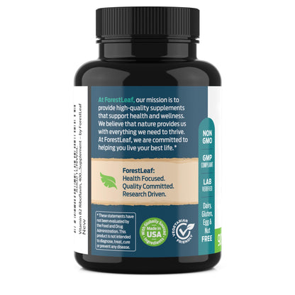 ForestLeaf Vitamin B2 Riboflavin 400mg - Energy, Skin & Cellular Health Supplement - Nervous System Support - Vitamin B 2 VIT B - Non-GMO & Gluten Free - B2 Vitamin 400mg Vegetable Capsules, 90 Count