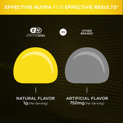 EFFECTIVE NUTRA Creatine Monohydrate Gummies | 1g Per Gummy | Vegan Creatine Gummies Supplement for Men & Women | Strength, Muscle Growth, Energy, Endurance | Natural Lemon Flavor, Made in USA (90ct)
