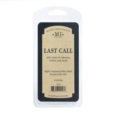 Manly Indulgence Last Call Scented Wax Melts, Wax Melt Warmer Cubes, Long Lasting Scented Wax Warmer Cubes, 4 Pack, 6 Cubes Each - Made in The USA